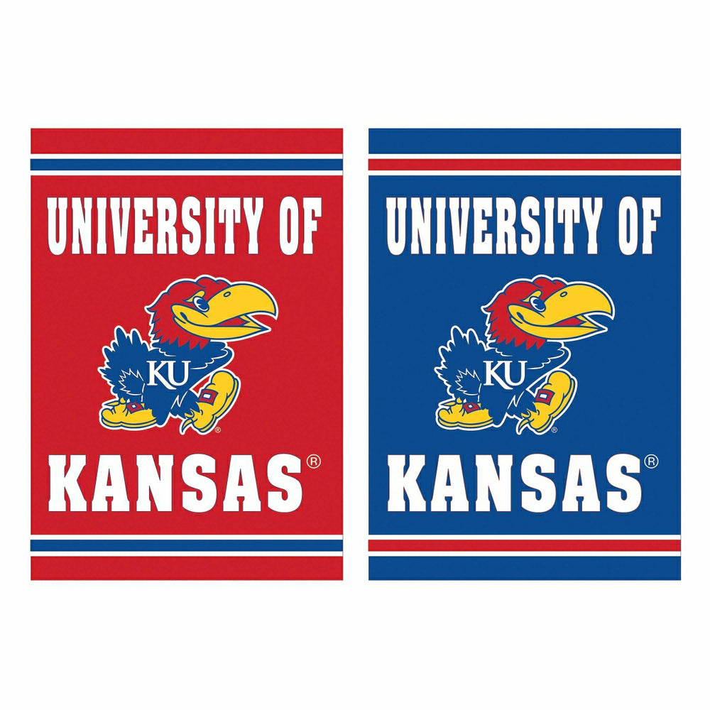 University of Kansas Embossed Suede House Flag, Collegiate, Home