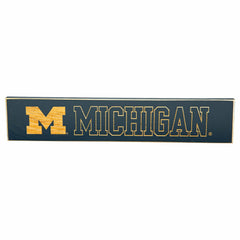 University Of Michigan Engraved Wood Sign, 3.5" x 18", Collegiate, Home