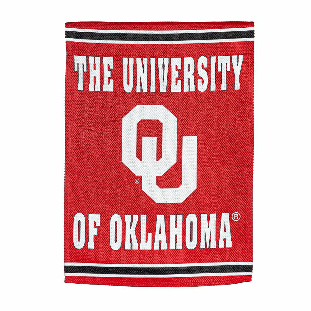 University of Oklahoma Embossed Suede Garden Flag, Collegiate, Home