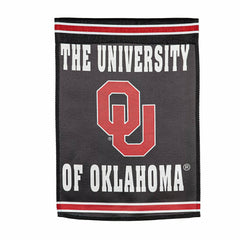 University of Oklahoma Embossed Suede Garden Flag, Collegiate, Home