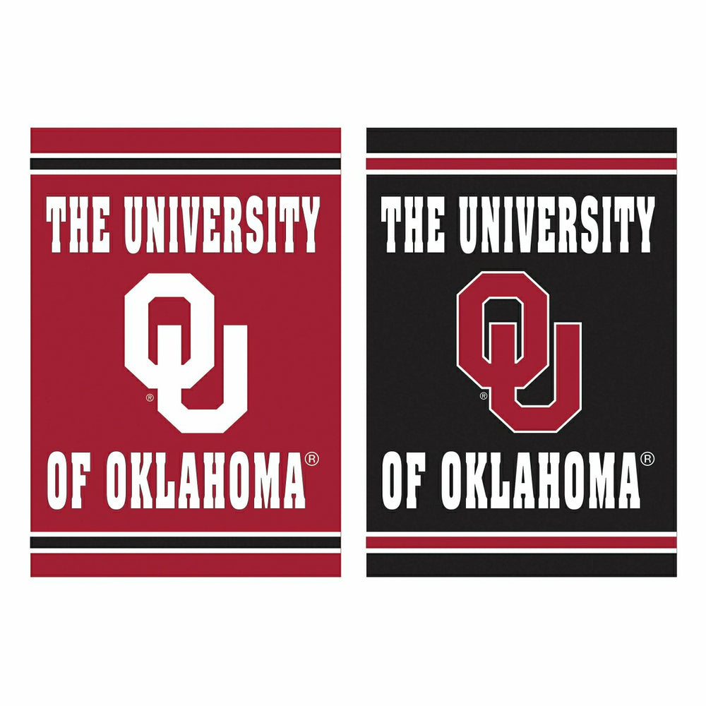 University of Oklahoma Embossed Suede House Flag, Collegiate, Home