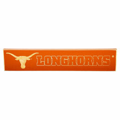University of Texas Engraved Wood Sign, 3.5" x 18", Collegiate, Home