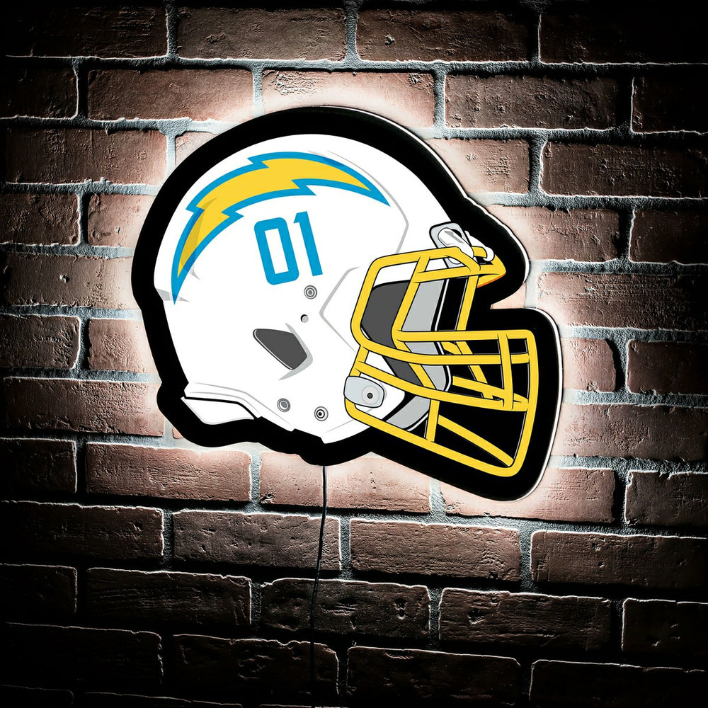 LED Wall Decor, Helmet, Los Angeles Chargers, Home