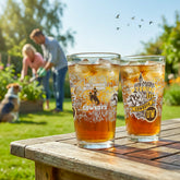 University of Wyoming 16oz Glass pint, Set of 2, Home