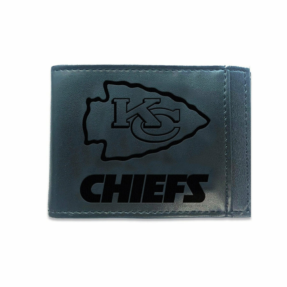 Front Pocket Wallet w/ RFID Blocking, Kansas City Chiefs, Black, Home