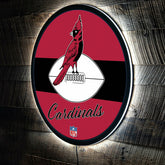 Arizona Cardinals NFL Football Large Round Vintage Edgelite LED Decor, Home