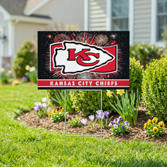 Kansas City Chiefs Yard Sign, Patriotic, Home