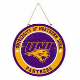 University of Northern Iowa Round Door Décor with Hanging Rope, 18x18, Home