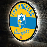 Los Angeles Chargers NFL Football Large Round Vintage Edgelite LED Dec, Home