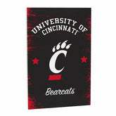 University of Cincinnati Wood Wall Sign, 16x24, Home