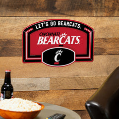 University of Cincinnati USA Embossed Steel Wall Sign, 11" x 17", Home