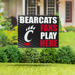 University of Cincinnati Coroplast Yard Sign "Fans Play Here", Home
