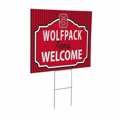 North Carolina State University Coroplast Yard Sign, "Fans Welcome", Home