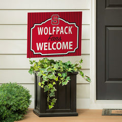 North Carolina State University Coroplast Yard Sign, "Fans Welcome", Home