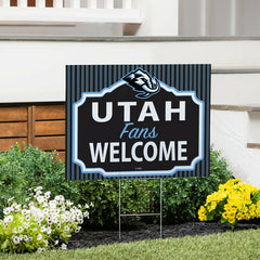Utah Hockey Club Coroplast Yard Sign, "Fans Welcome", Home