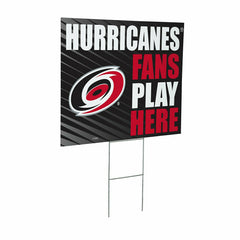 Carolina Hurricanes Coroplast Yard Sign "Fans Play Here", Home