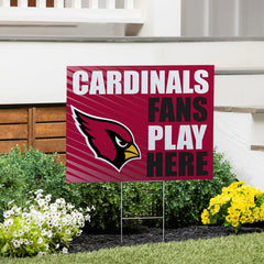 Arizona Cardinals Coroplast Yard Sign "Fans Play Here", Home
