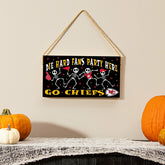 Kansas City Chiefs Halloween Wood Wall Sign, 6x11, Home
