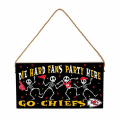 Kansas City Chiefs Halloween Wood Wall Sign, 6x11, Home