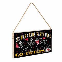 Kansas City Chiefs Halloween Wood Wall Sign, 6x11, Home