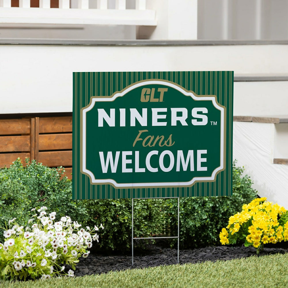 University of North Carolina/Charlotte Coroplast Yard Sign, "Fans Welc, Home