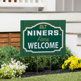 University of North Carolina/Charlotte Coroplast Yard Sign, "Fans Welc, Home