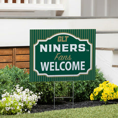 University of North Carolina/Charlotte Coroplast Yard Sign, "Fans Welc, Home