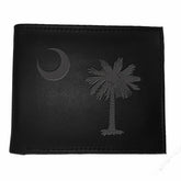 Bi-Fold Wallet, Black, South Carolina State Flag Logo, Home
