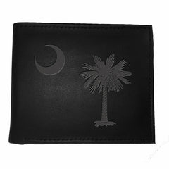 Bi-Fold Wallet, Black, South Carolina State Flag Logo, Home