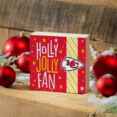 Kansas City Chiefs Block, Holiday, 6x6, Home