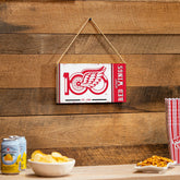 Detroit Red Wings,100 Anniversary Wood Wall Sign, 6x11, Home