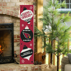 47" Double Sided Leaner, Arizona Cardinals, Christmas, NFL, Home
