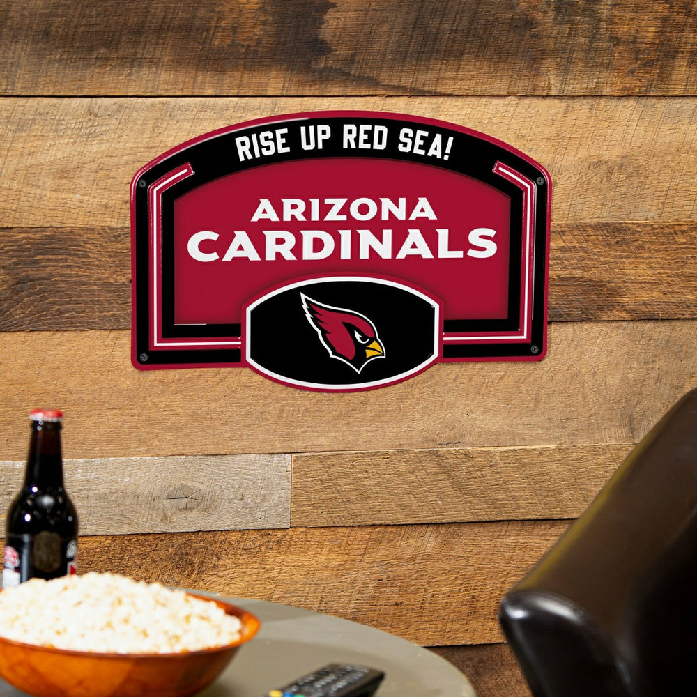 Arizona Cardinals USA Embossed Steel Wall Sign, 11" x 17", NFL, Home
