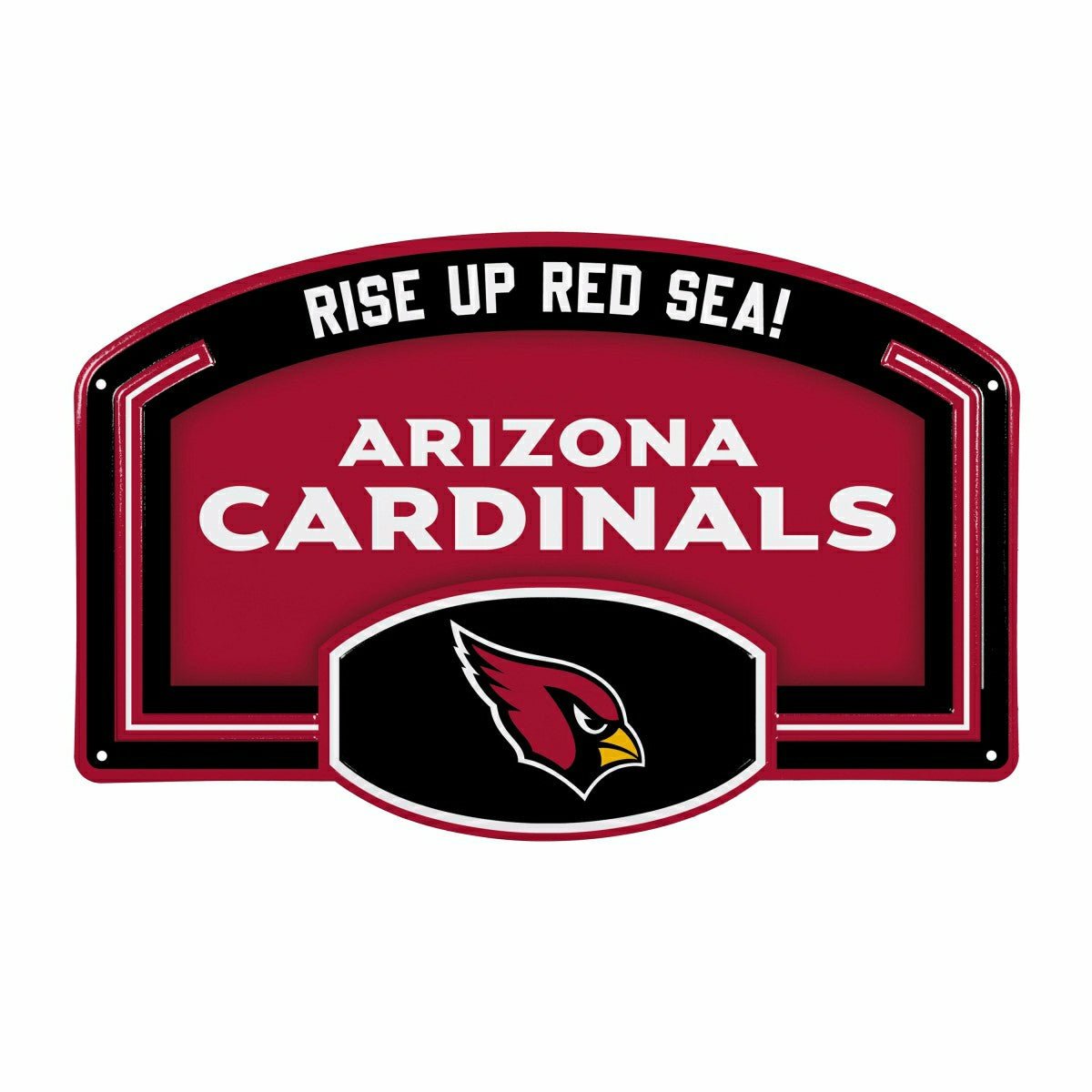 Arizona Cardinals USA Embossed Steel Wall Sign, 11" x 17", NFL, Home