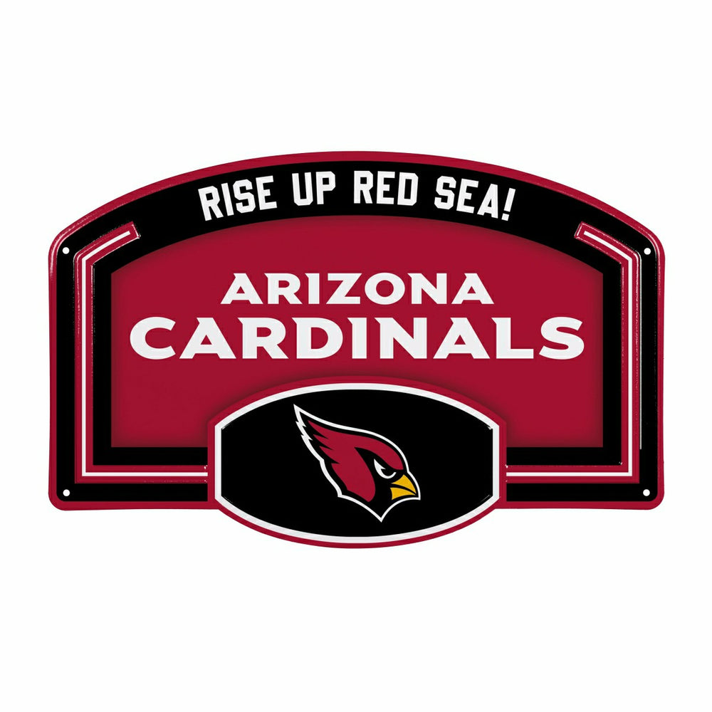 Arizona Cardinals USA Embossed Steel Wall Sign, 11" x 17", NFL, Home