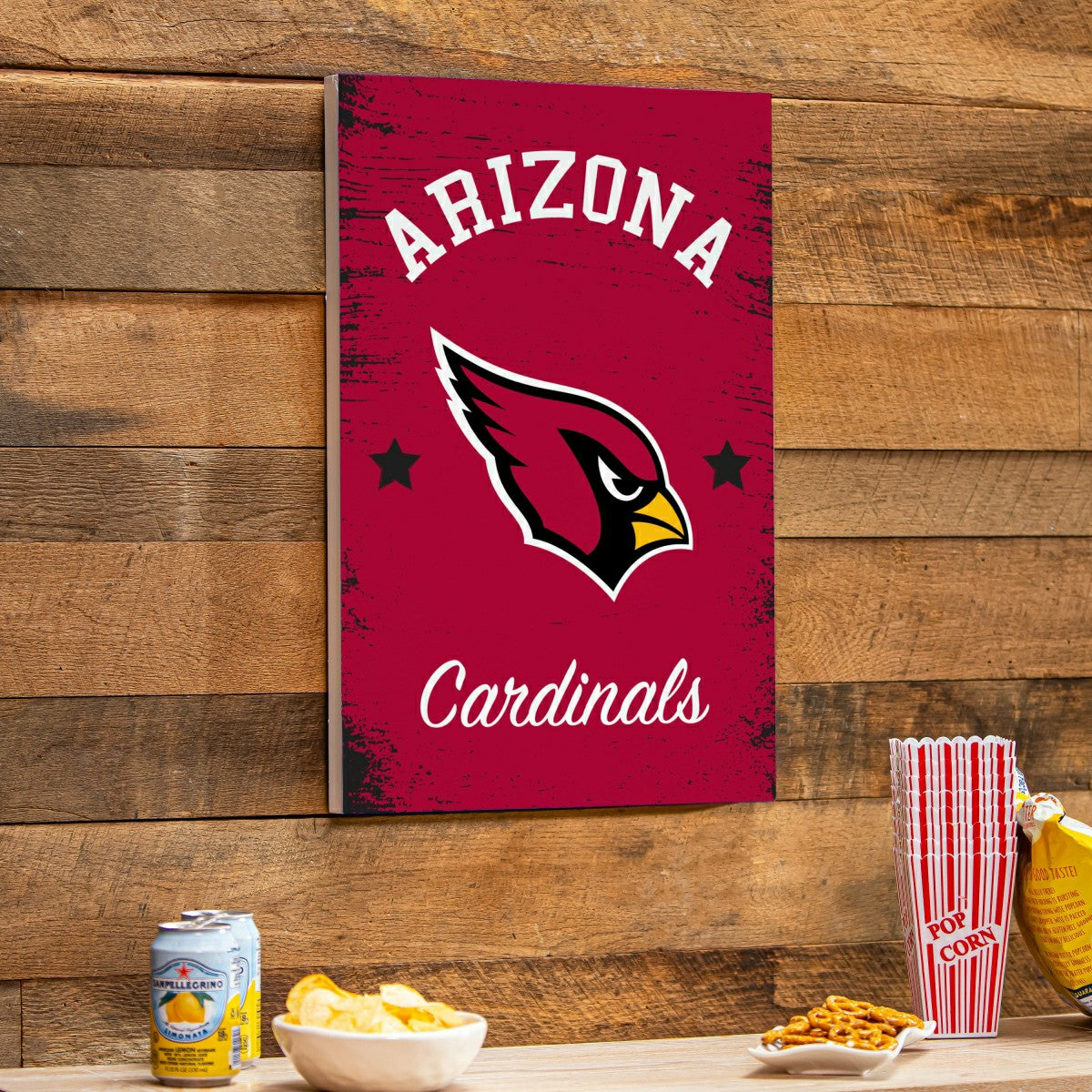 Arizona Cardinals Wood Wall Sign, 16x24, NFL, Home