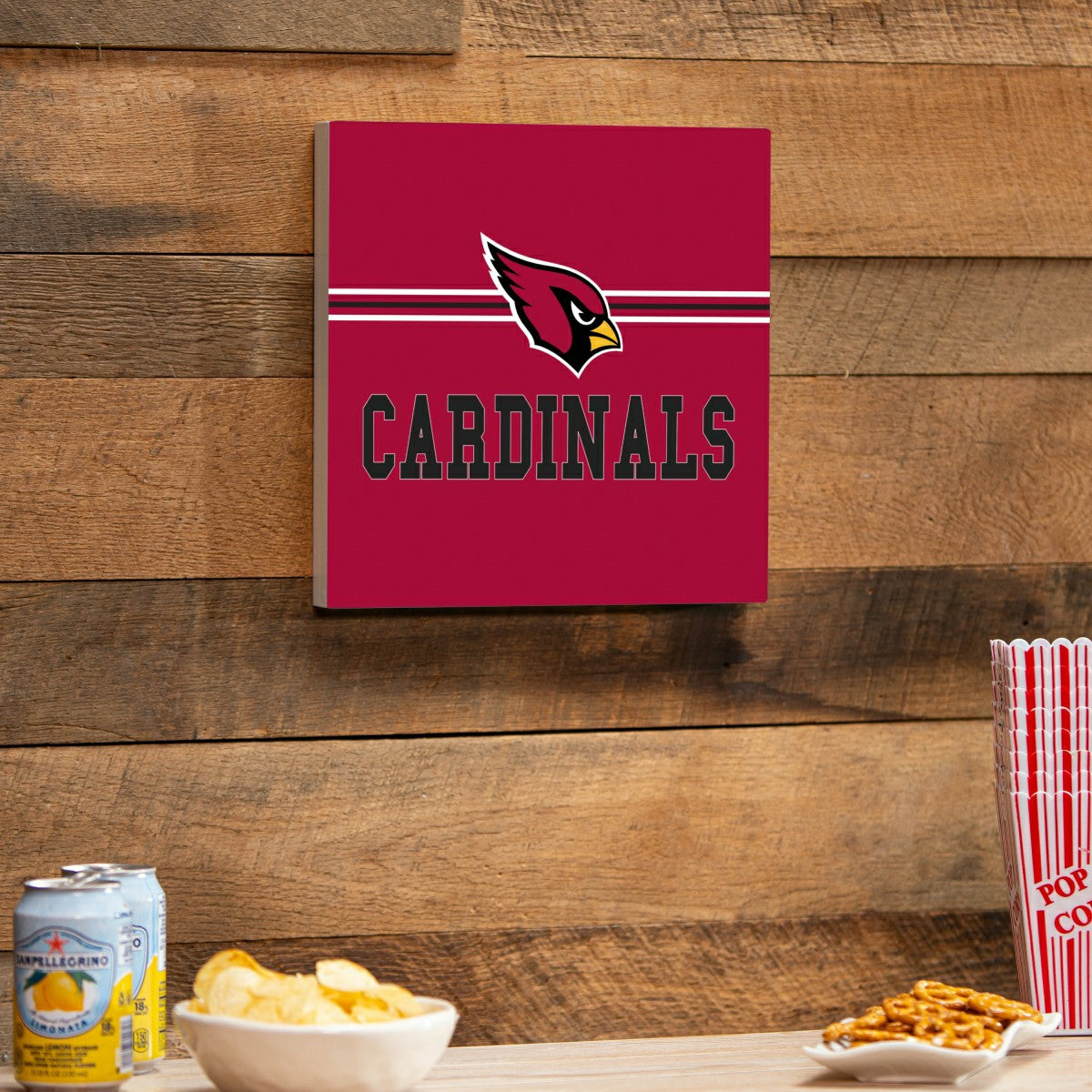 Arizona Cardinals Wood Wall Sign, 12x12, NFL, Home