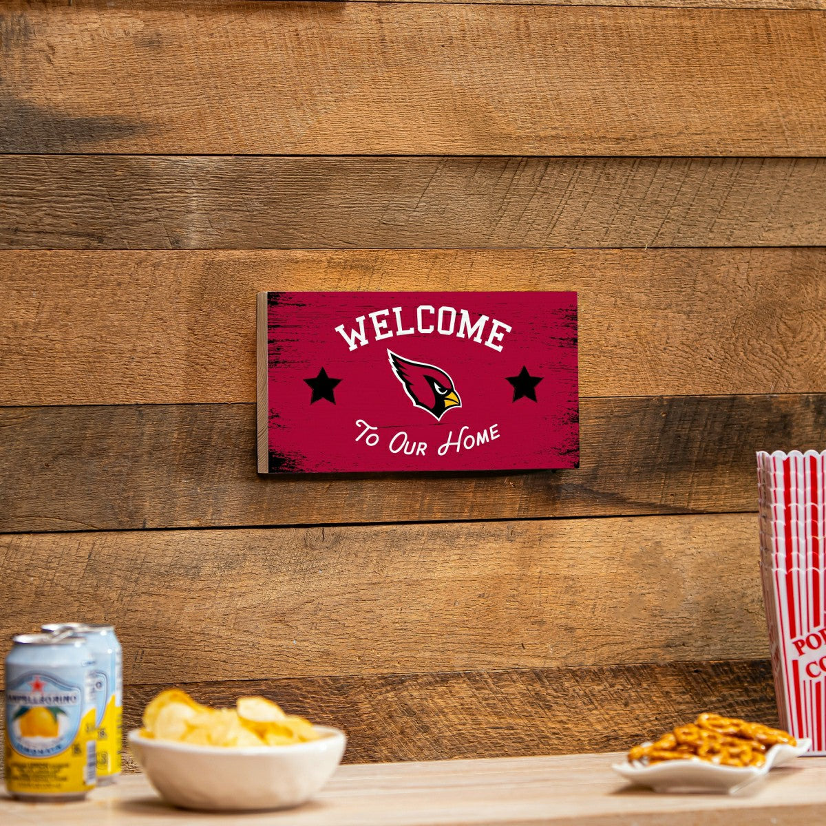 Arizona Cardinals Wood Wall Sign, 6x11, NFL, Home
