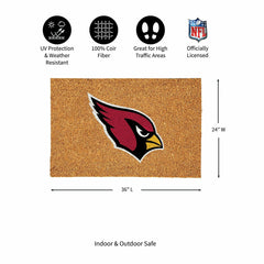 Arizona Cardinals Large Full Color Coir Mat, 36"x24", NFL
