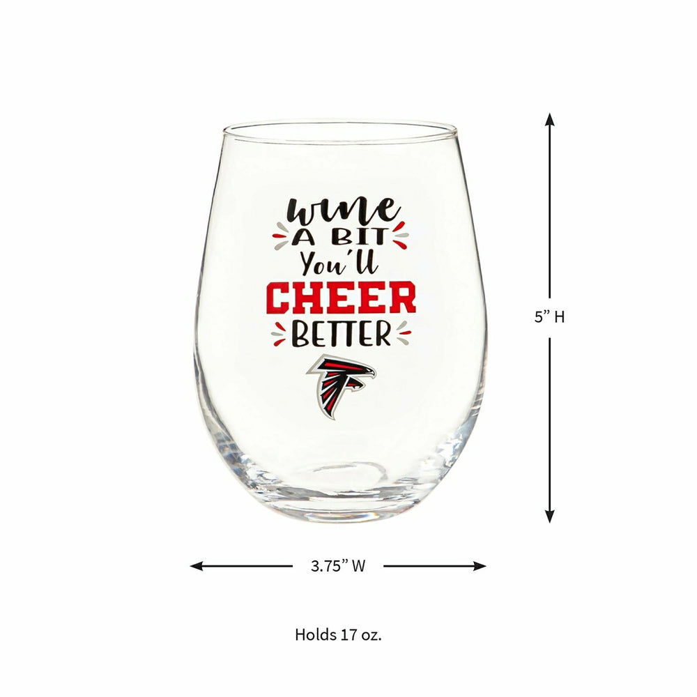 Atlanta Falcons, 17oz Boxed Stemless Wine, NFL, Home