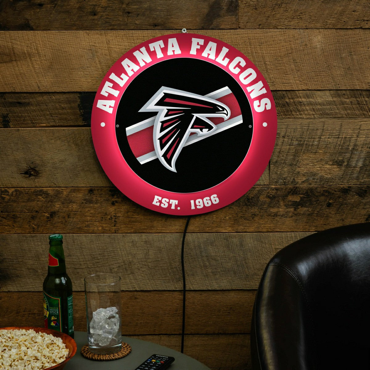 Atlanta Falcons, Metal Lite, Round, NFL