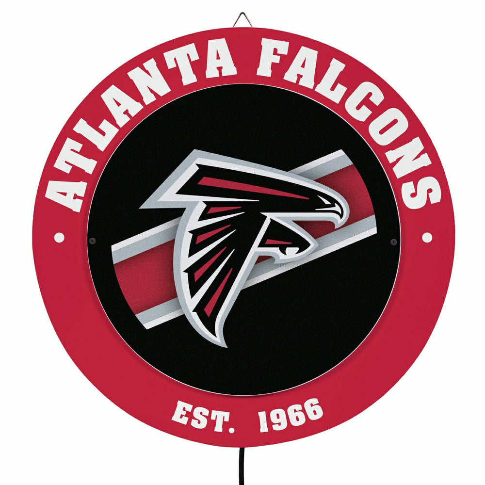 Atlanta Falcons, Metal Lite, Round, NFL