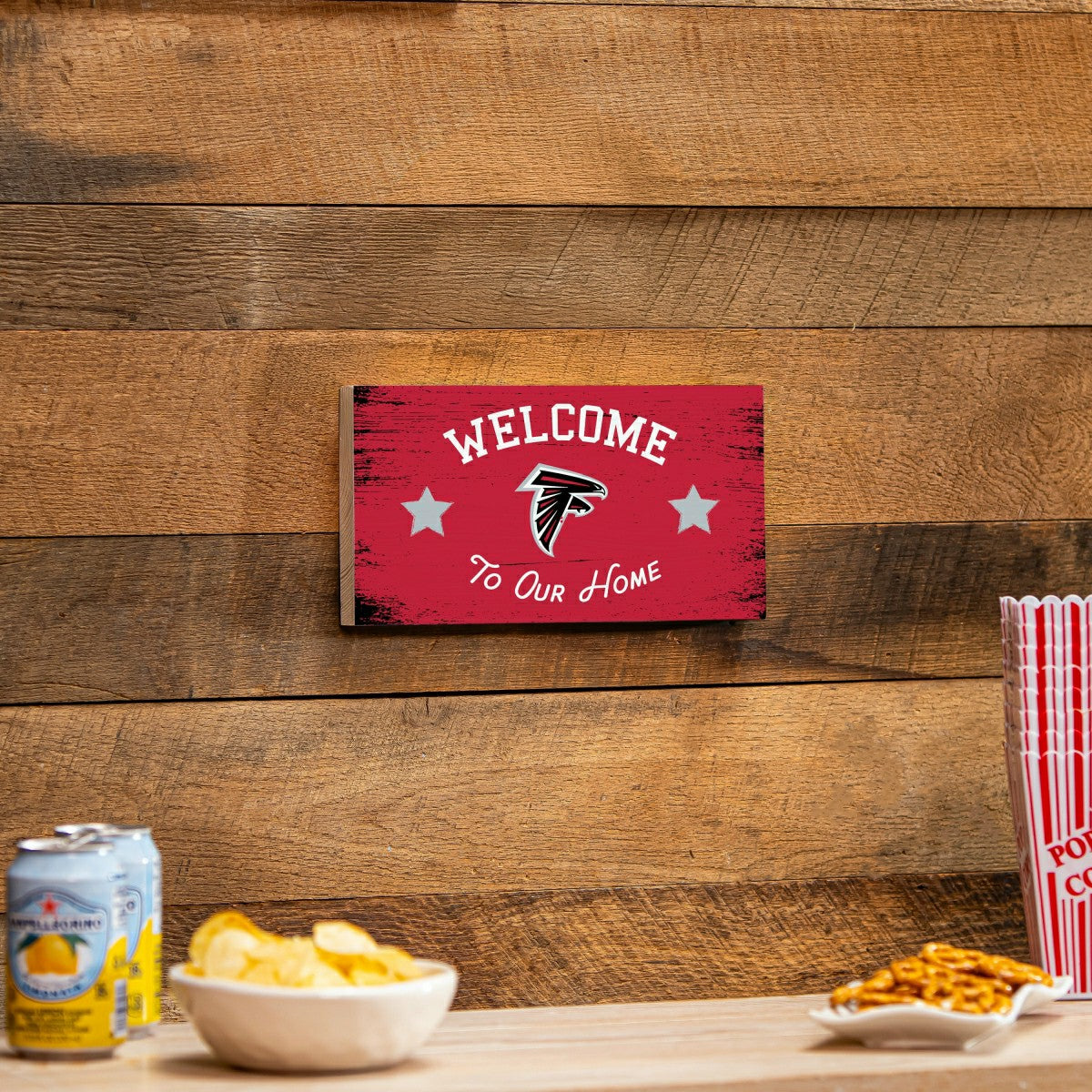 Atlanta Falcons Wood Wall Sign, 6x11, NFL, Home