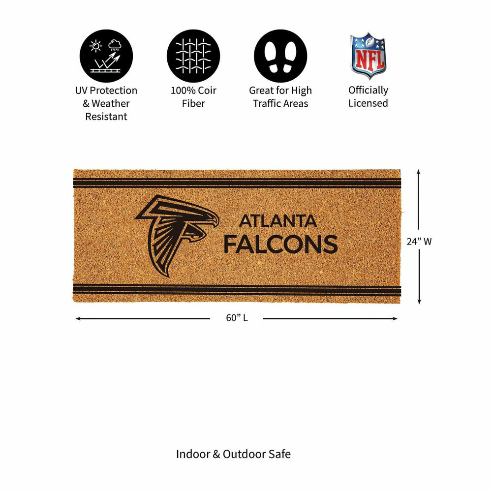 Atlanta Falcons Extra Large One Color Coir Mat, 60"x24", NFL