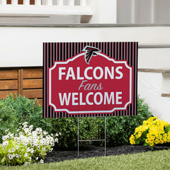 Atlanta Falcons Coroplast Yard Sign, "Fans Welcome", NFL, Home