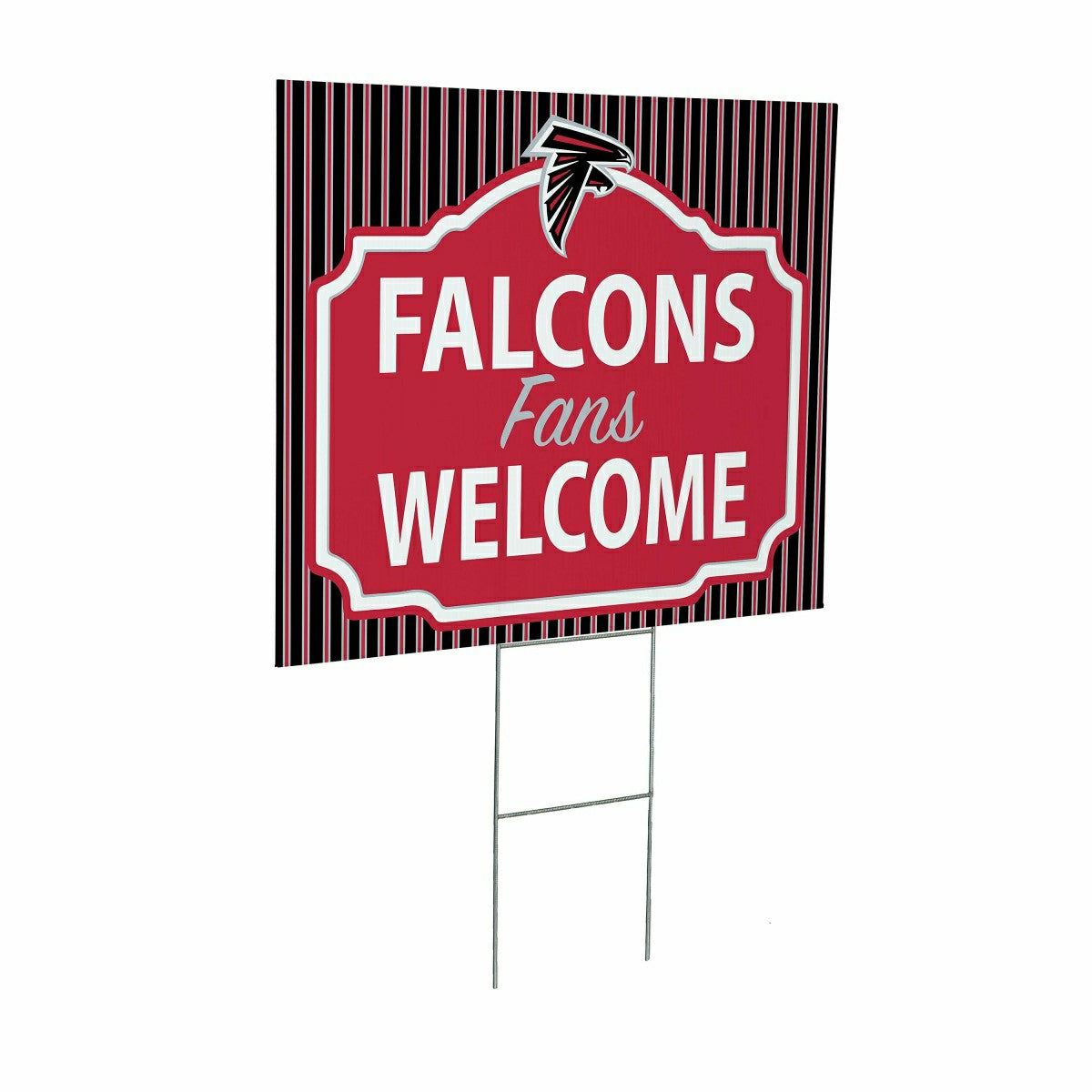 Atlanta Falcons Coroplast Yard Sign, "Fans Welcome", NFL, Home