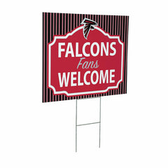 Atlanta Falcons Coroplast Yard Sign, "Fans Welcome", NFL, Home
