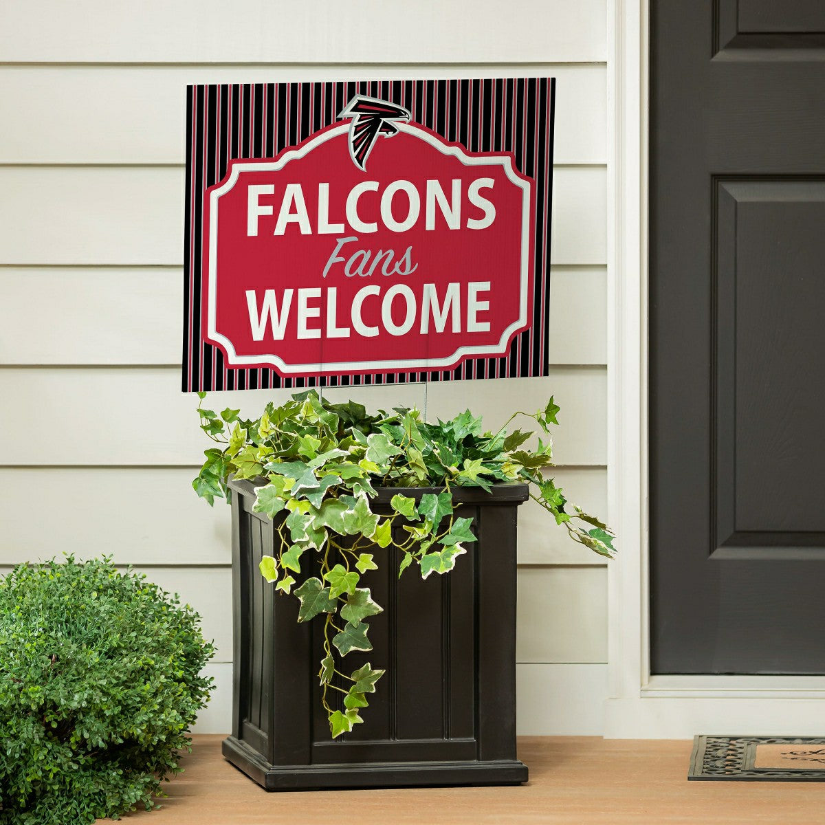 Atlanta Falcons Coroplast Yard Sign, "Fans Welcome", NFL, Home