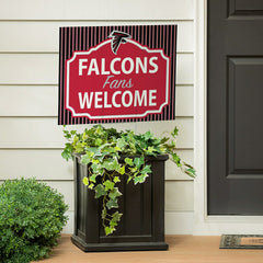 Atlanta Falcons Coroplast Yard Sign, "Fans Welcome", NFL, Home