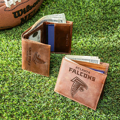 Atlanta Falcons, Bi-Fold and Tri-Fold Wallet Gift Set, Brown, NFL, Home